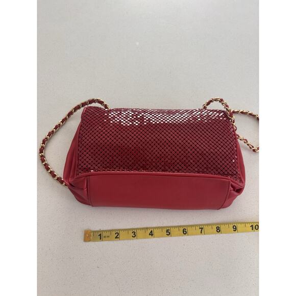 Whiting And Davis Red Mesh Crossbody - Picture 14 of 14